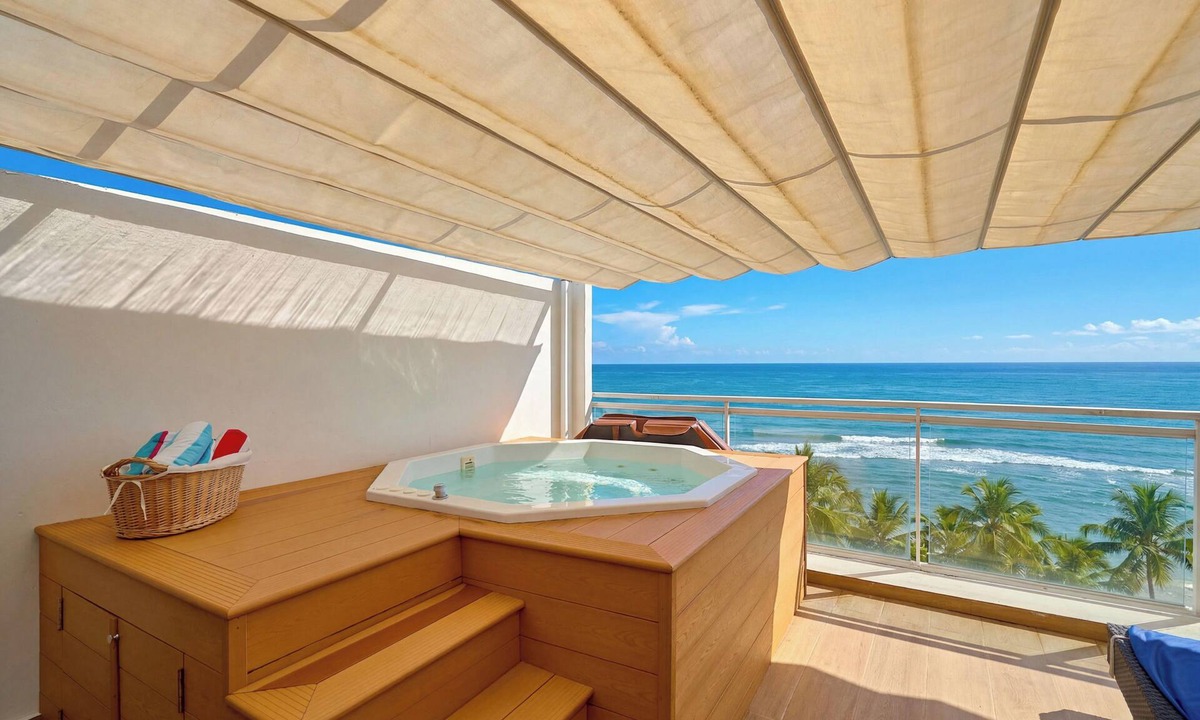 Juan Dolio - El Pueblo Apartment | Beachfront | Private Jacuzzi | Ocean Views | Pool