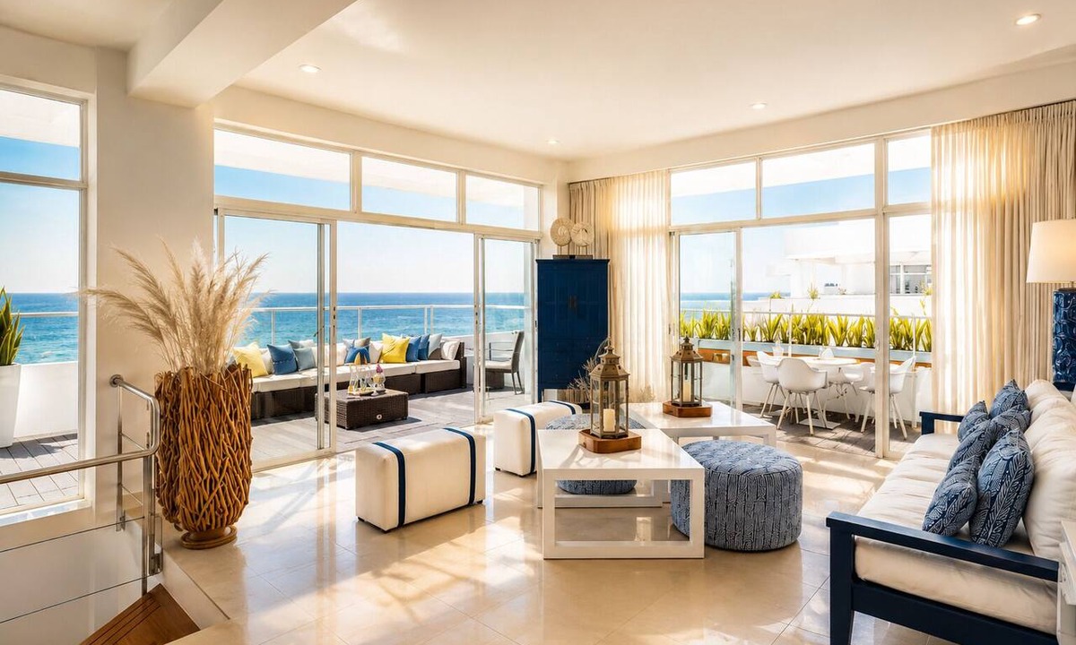 Villas Del Mar Resort | Luxury Oceanfront 3BR Duplex Penthouse Private Rooftop Jacuzzi