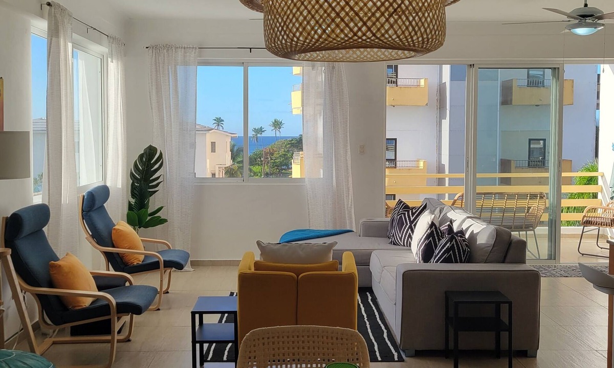 Villas Del Mar Condo | Ocean Front Breezy Walk to Beach 3-bed condo w/Air Conditioning in Juan Dolio