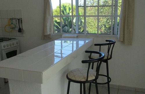 Las Galeras Apartment | 1 bedroom studio apartment with living room, kitchen, terrace, garden and pool
