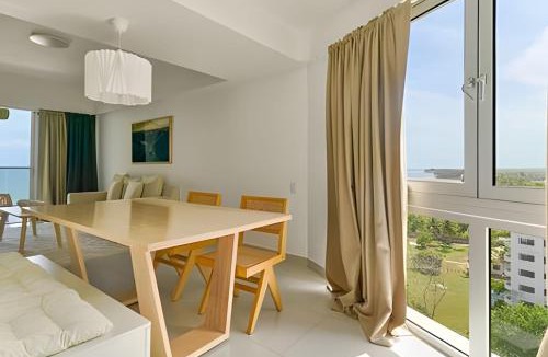 Juan Dolio - El Pueblo Apartment | Caribbean Golden Sunset View,1BDRM Beachfront Apt.