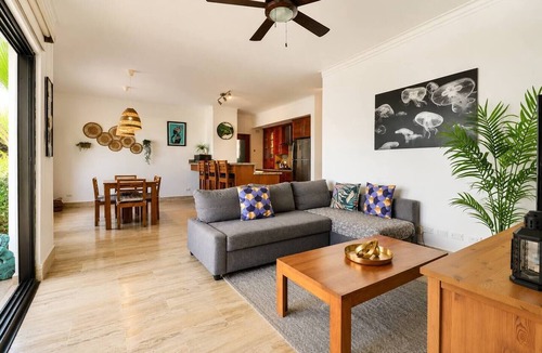 La Iglesia Condo | Modern 2BR/2BA w/Pool Near Punta Popy Beach & Town