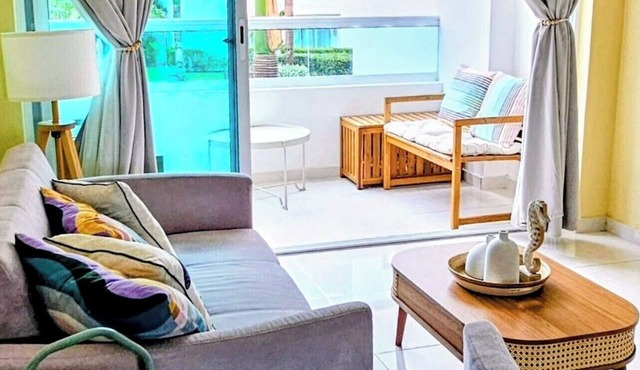 2 bedrooms | Balcony overlooking the pool | 2 parking spaces | Near Hemingway Beach. in Juan Dolio
