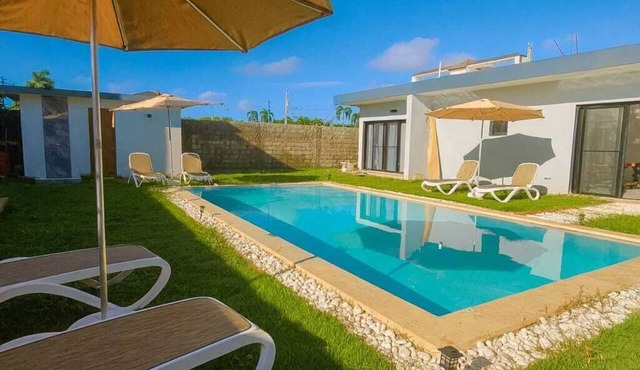 3 bedroom villa,5 minutes to the main beach driving 3 minute to other beach