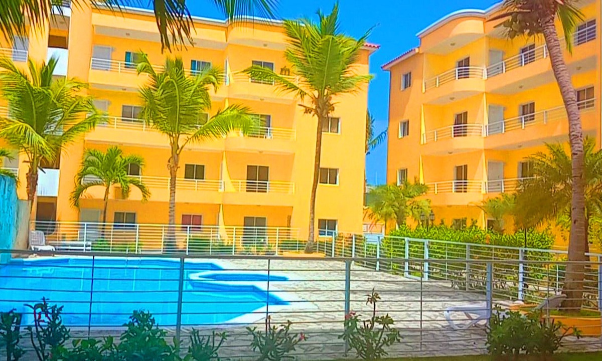 Bavaro Villa | Villa Sol Apartments in Punta cana with Panoramic View Pool lights at Night