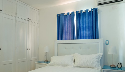 Apartamento con vista al jardín desde el balcon A.
