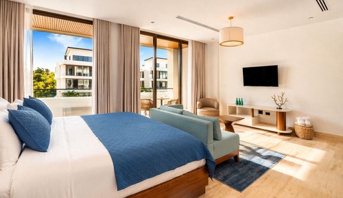 Luxury Studio, Balcony, Garden View