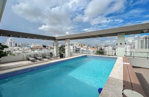 Downtown Santo Domingo Apartment | Goistay Elegant Refugio Caribeño 1br Gym Pool Naco APT 9F