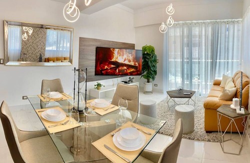 Downtown Santo Domingo Condo | Luxury Upscale, City Center Condo, Full AC, Fast Wi-Fi, Pool, King Bed, Near All