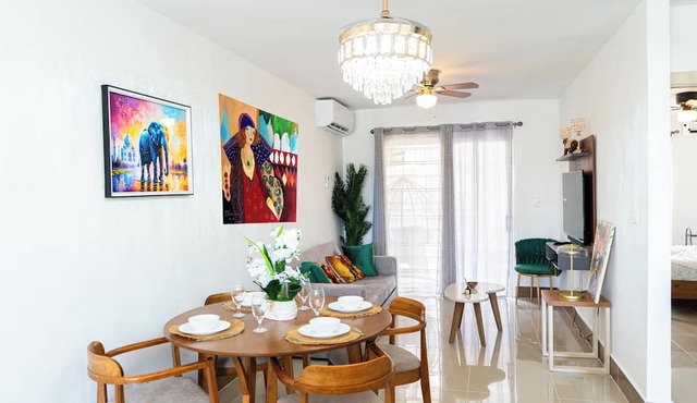 Beautiful 2-bedroom apartment with AC in vibrant Punta Cana in Punta Cana